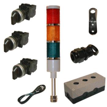 Off/Steady LED Stacklight Kit 120V Red/Yellow/Green/Blue LED Andon Light Kit KT-5214-100 LED Tower Light Station Kit 